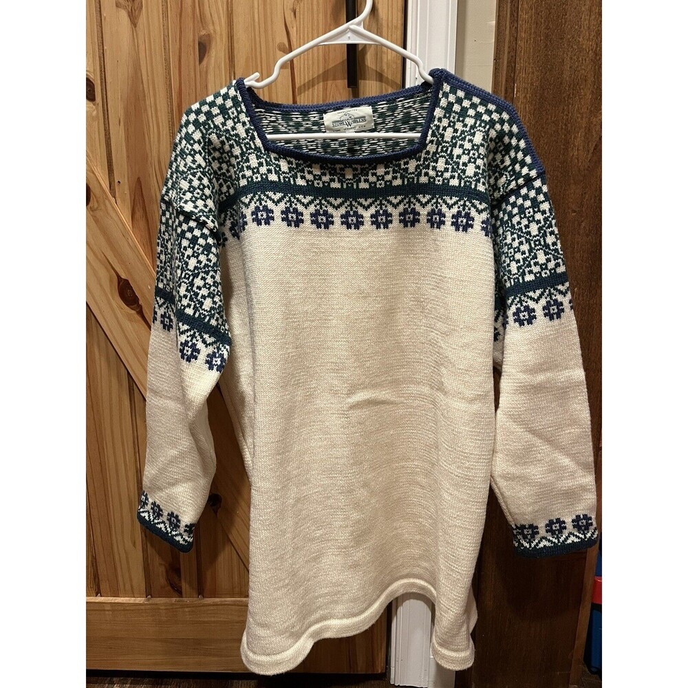 STOWE WOOLENS Vermont Handcrafted 100% Wool Women’s Sweater Large